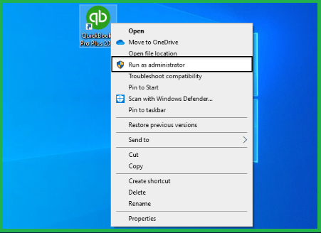 Run QuickBooks as a Windows Administrator