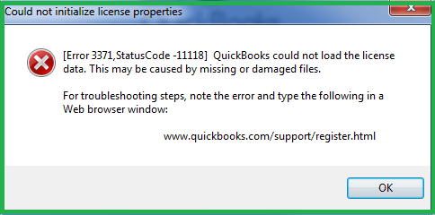 QuickBooks Error 3371 Status Code 
