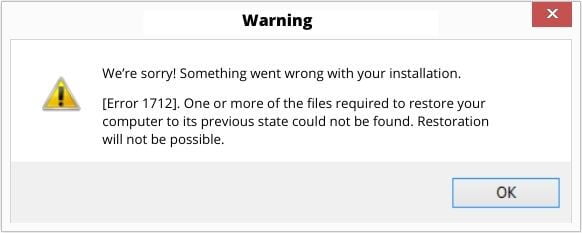 QuickBooks Error 1712(Error Message)