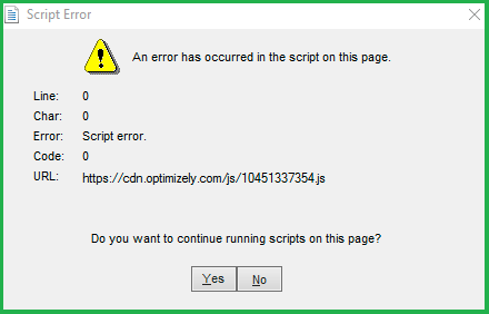 Quickbooks Script Error