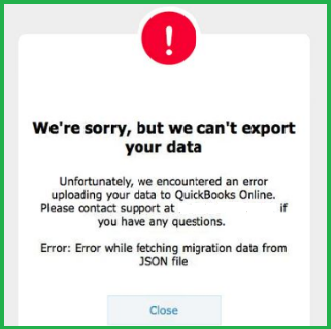 QuickBooks Script Error during Export Process