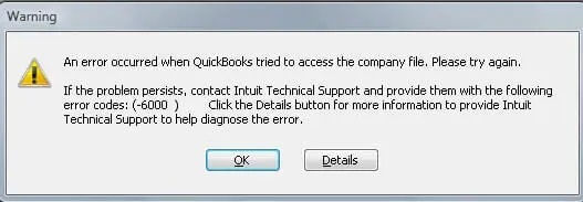 QuickBooks error 6000