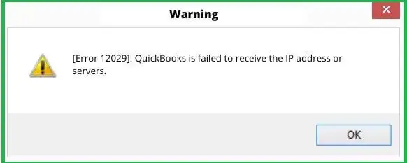 QuickBooks Error 12029 (Error Message)