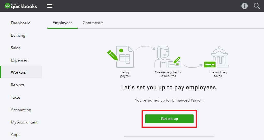 setup payroll in quickbooks
