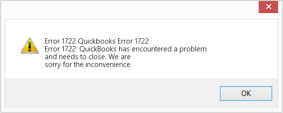 QuickBooks Error 1722 (error message)