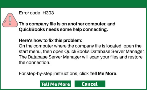 QuickBooks h303 Error Message