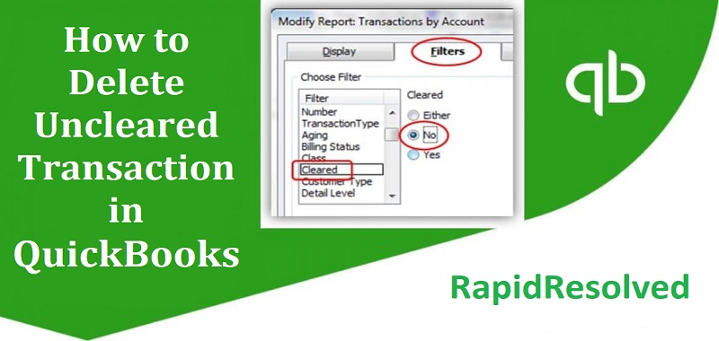 Uncleared Transactions in QuickBooks