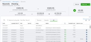 Reconcile in QuickBooks Online