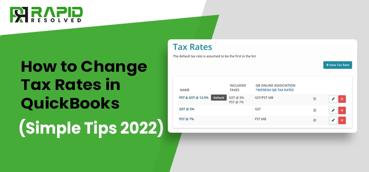 Change Tax Rate in QuickBooks