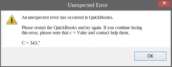 Query Processing Error in QuickBooks